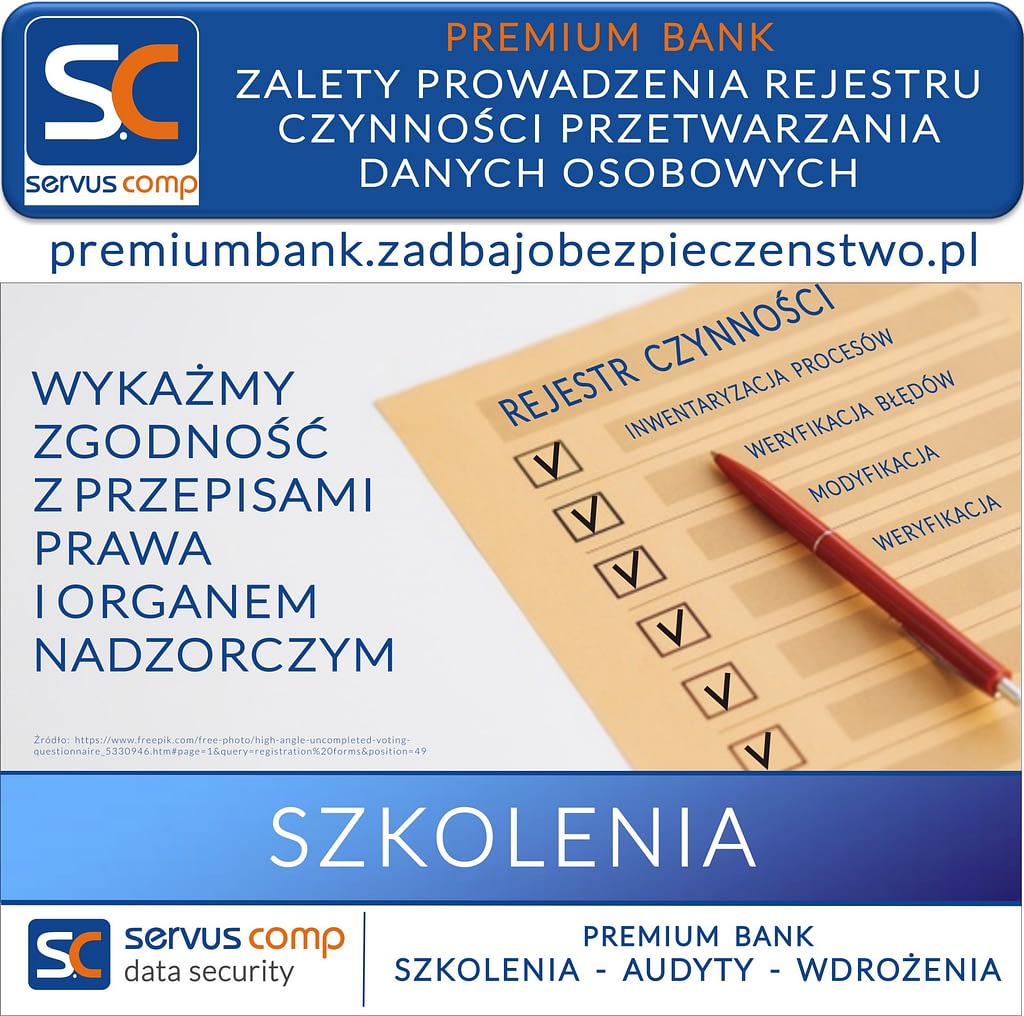 ZALETY PROWADZENIA REJESTRU CZYNNOŚCI PRZETWARZANIA DANYCH OSOBOWYCH W BANKU SPÓŁDZIELCZYM