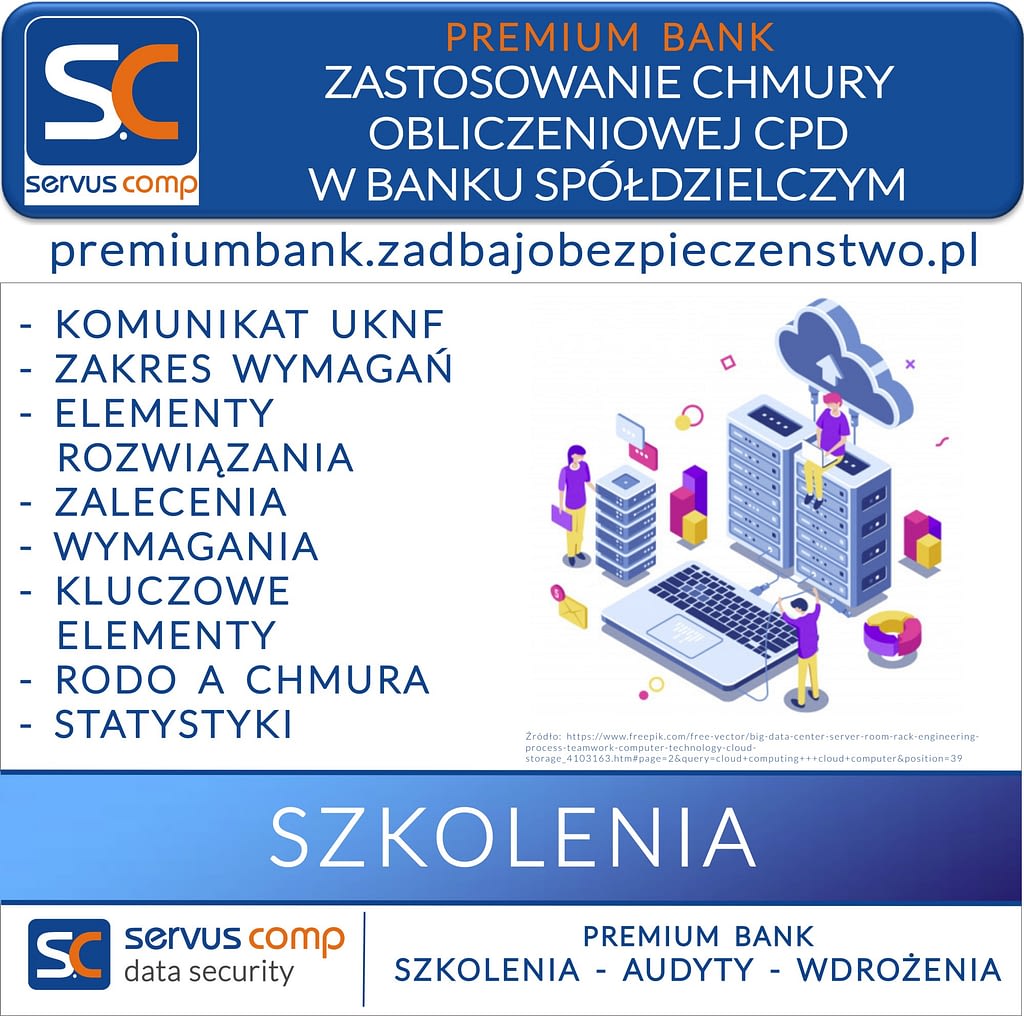 SZKOLENIE ZASTOSOWANIE CHMURY OBLICZENIOWEJ CPD W BANKU SPÓŁDZIELCZYM